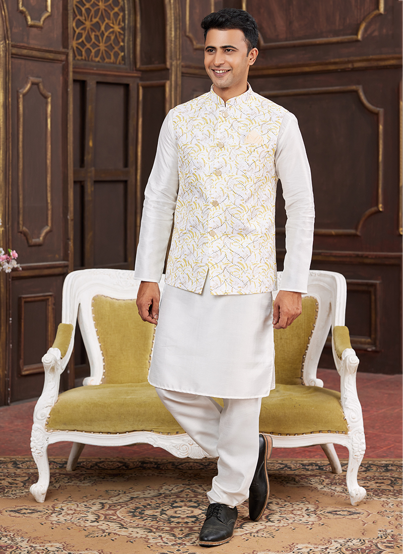 Wedding Modi Jacket Wearing Style Wedding Dress Kurta Modi Style