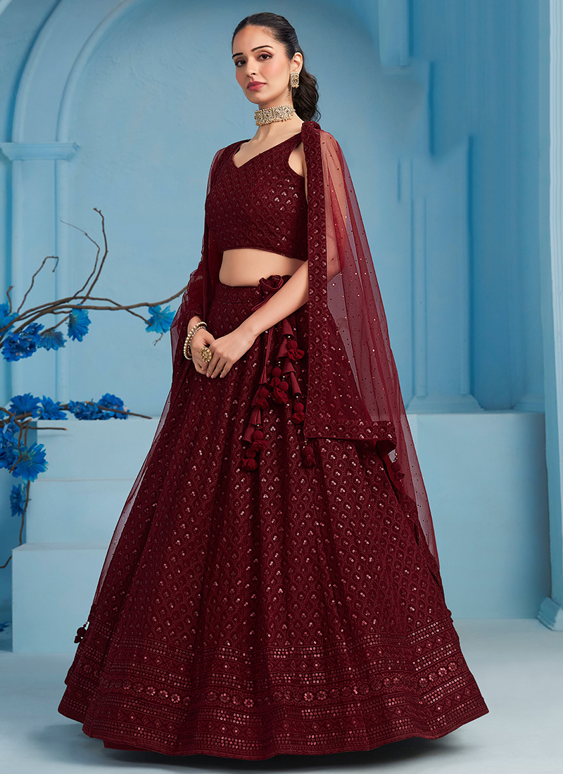 Exquisite Green Georgette Wedding Party Lehenga Choli