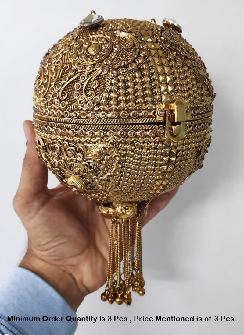 Designer Metal Round Clutches Wholesale Collection Catalog