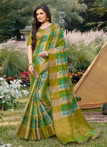 Green Silk Party Wear Weaving Saree