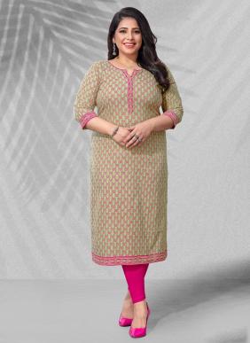 Pure Cotton Printed Daily Wear Plus Size Kurtis Collection