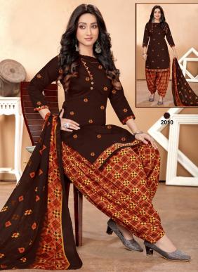 Heena Office Wear New Printed Pure Cotton Patiyala Suits Collection