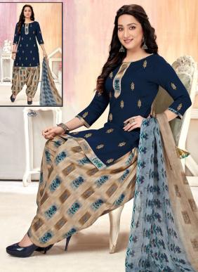 Mannat Shop This Daily Wear Pure Cotton Printed Patiyala Suits Collection
