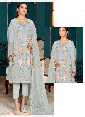 MF198 Georgette Wholesale Pakistani Suits 4 Pieces Catalog