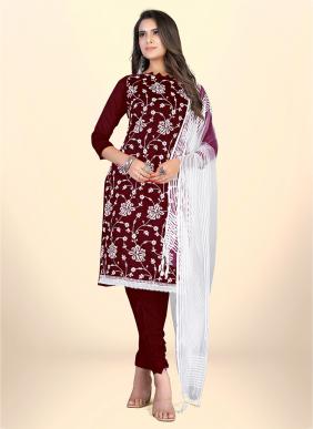 Gnr7014 Chanderi Cotton Wholesale Salwar Suits 4 Pieces Catalog