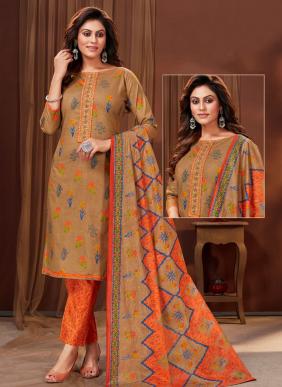 printed salwar plain suit
