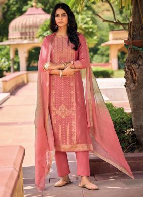 Shiddat Pure Wooven Jacquard Silk Designer Salwar Suits Collection