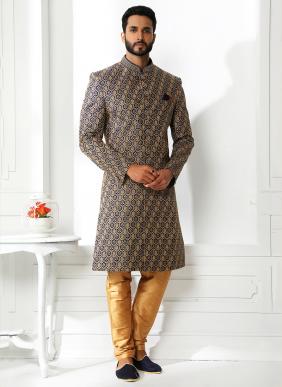 Latest Designer Art Silk Readymade Wedding Wear Sherwanis Collection