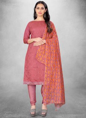 ST50038 Regular Wear Cotton Thread Embroidery Churidar Suits Collection