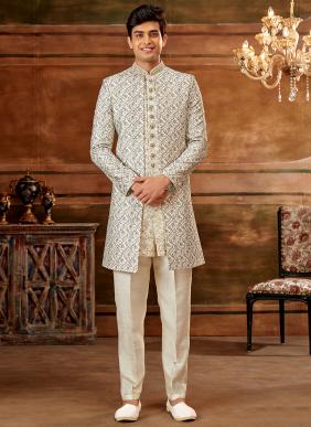 Wedding Wear Readymade New Designer Nawabi Indo Western Collection