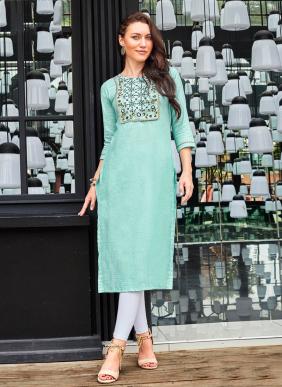 Fashion Bazar Vol 2 Weaved Cotton Embroidery Fancy Kurtis Collection