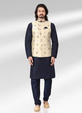 Readymade Jacquard Banarasi Silk Wholesale Kurta Pajama With Jacket 7 Pieces Catalog