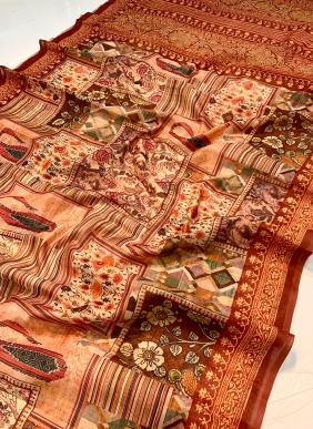 Carpet Silk Cotton Wholesale Sarees 4 Pieces Catalog