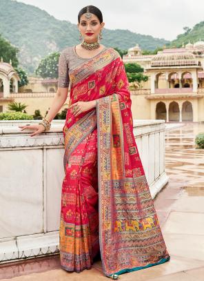 Rani Tissue Silk Wedding Wear Kanjivaram Saree