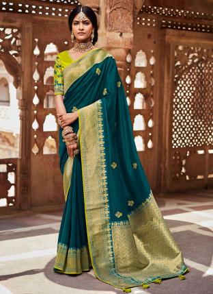 Rama Silk Reception Wear Weaving Saree