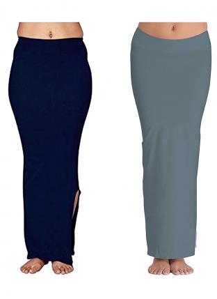 Navy Blue And Grey Lycra Casual Wear Plain Combo Shapewear