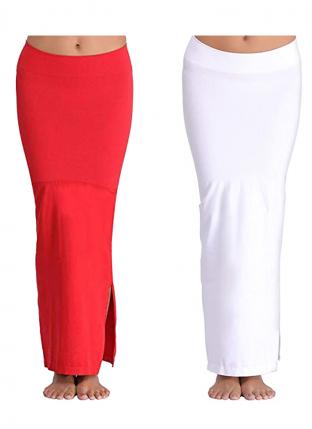 Pink And White Lycra Casual Wear Plain Combo Shapewear