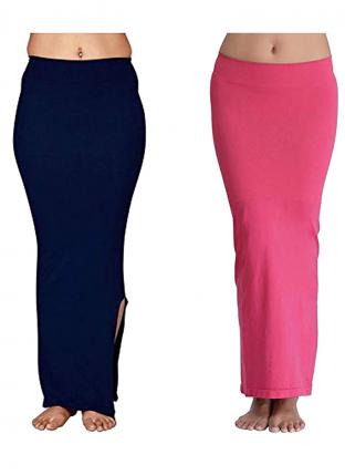 Navy Blue And Pink Lycra Casual Wear Plain Combo Shapewear