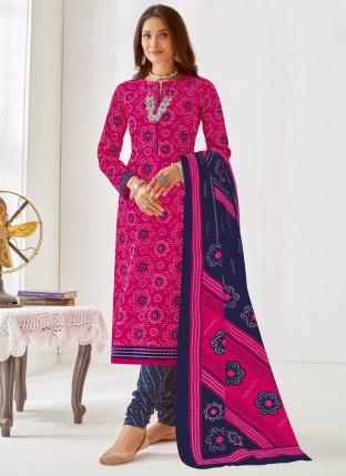 Rani Pure Cotton Regular Wear Printed Work Straight Suit