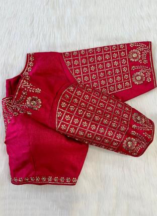 Rani Phantom Silk Wedding Wear Embroidery Work Blouse
