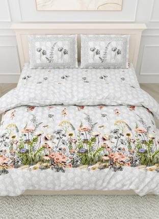 108*108 White Cotton Digital Printed Bed Sheet