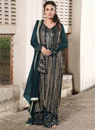 Rama Faux Georgette Wedding Wear Sequins Work Pakistani Suit