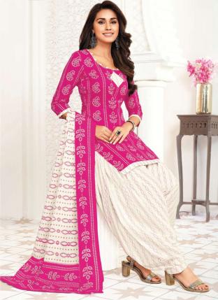 Rani Pure Cotton Regular Wear Printed Patiyala Suit