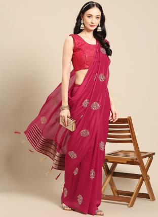 Rani Poly Traditional Wear Foil Printed Saree