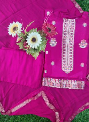 Rani Upada Silk Traditional Wear Hand Work Salwar Suit