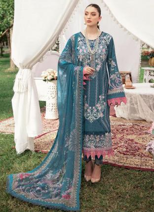 Rama Pure Cotton Traditional Wear Embroidery Work Pakistani Suit