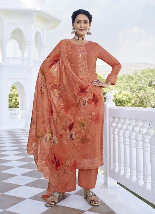 Gajri Georgette Eid Wear Embroidery Work Palazzo Suit