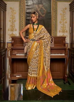 Yellow Silk Traditional Wear Patola Saree