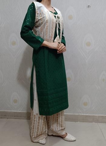 2022y/August/34361/Bottle-Green-Cambric-Cotton-Festival-Wear-Sequins-Work-Kurti-With-Palazzo-KD88-7.jpg