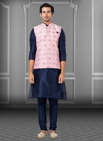 2022y/August/34662/Pink-Dupion-Raw-Silk-Traditional-Wear-Weaving-Kurta-Pajama-With-Waistcoat-VS-445.jpg