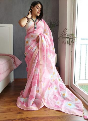 Summer Girl Chanderi Organza Silk Wholesale Sarees 7 Pieces Catalog