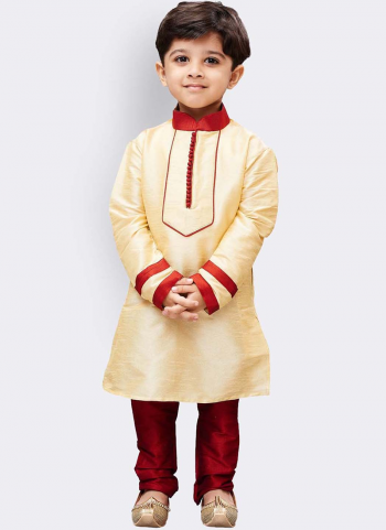 2022y/March/30817/Cream-Art-Silk-Traditional-Wear-Weaving-Kids-Kurta-Pajama-137024.jpg
