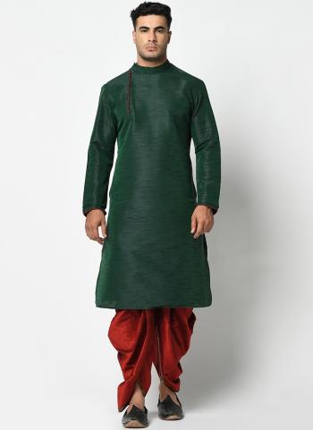2022y/May/32018/Green-Dhupion-Silk-Traditional-Wear-Plain-Dhoti-Kurta-Pajama-134403.jpg
