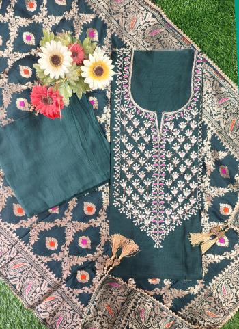KRC1 Fancy Chanderi Silk Wholesale Salwar Suits 3 Pieces Catalog