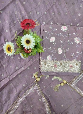Wedding Wear Pure Organza Hand Work Designer Salwar Suits Collection