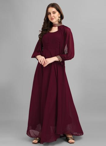 2022y/September/34927/Wine-Georgette-Party-Wear-Embroidery-Work-Free-Size-Gown-AA1010.jpg