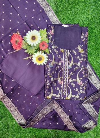 Karwa Chauth Wear Pure Khadi And Dola Silk Designer Salwar Suits Collection