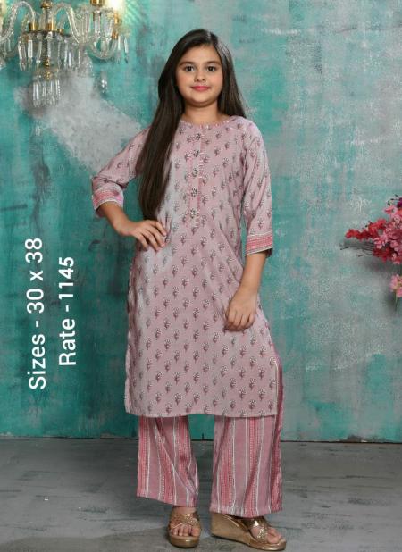 pink kurti with white palazzo