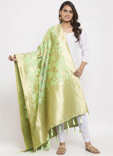 light green gown with dupatta