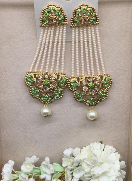 Buy Pasa Style Light Green Earrings For Women Online From Wholesale Salwar.