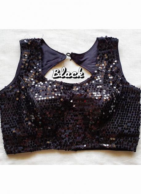 black glitter blouse