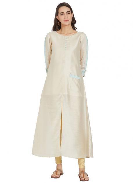 plain silk kurtis