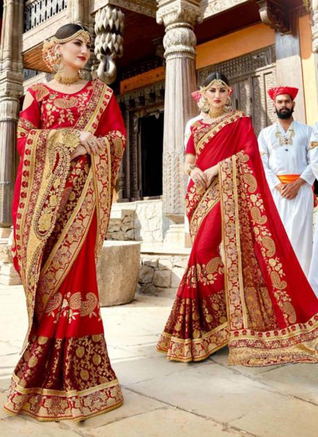 heavy wedding saree