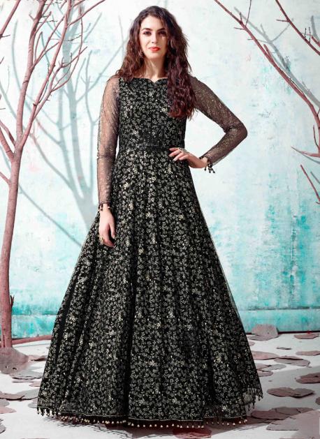 net wale gown