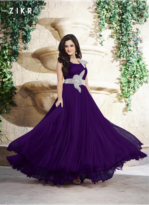 purple party frock