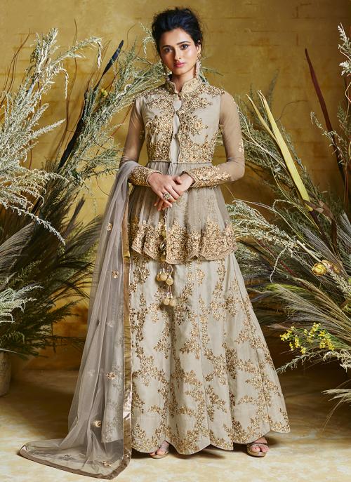net grey gown